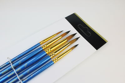 Set x5 Pinceles Redondos | BOLONG (azules)