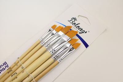 Set x6 Pinceles Angulares | BOLONG (madera)