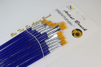 Set x12 Pinceles Chatos | Escolares
