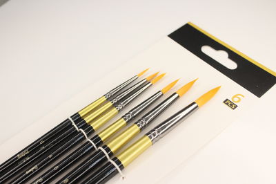 Set x6 Pinceles Redondos | BOLONG (negros)