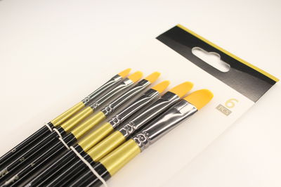 Set x6 Pinceles Lengua de Gato | BOLONG (negros)