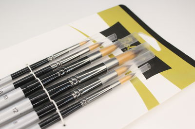 Set x6 Pinceles Redondos | BOLONG (plateados)