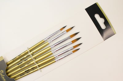 Set x6 Pinceles Redondos | BOLONG (dorados)