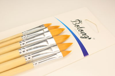 Set x6 Pinceles Almendrados | BOLONG (madera)