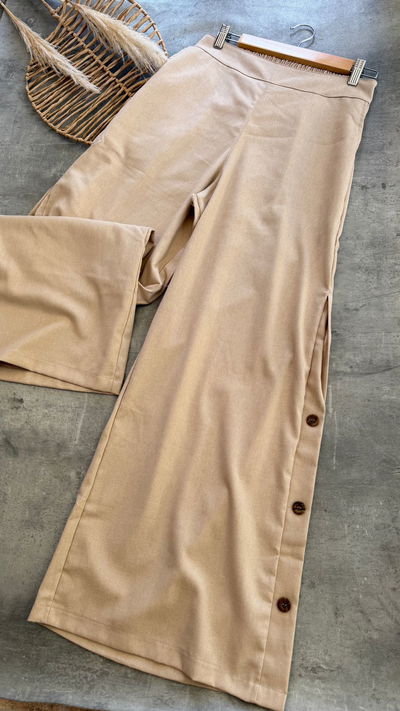 Palazo de lino con botones 