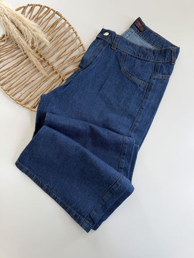 Wide leg jeans básico 