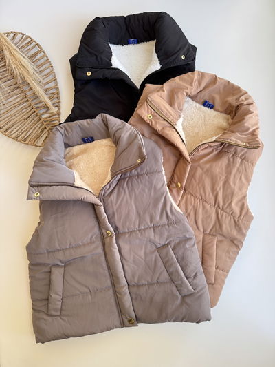 Chaleco forrado con peluche 