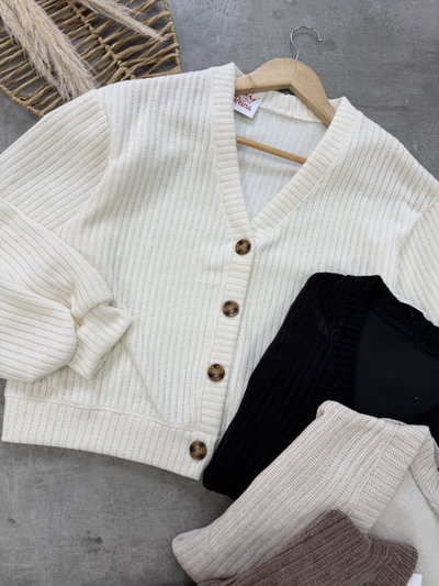 Cardigan de lana chenil 