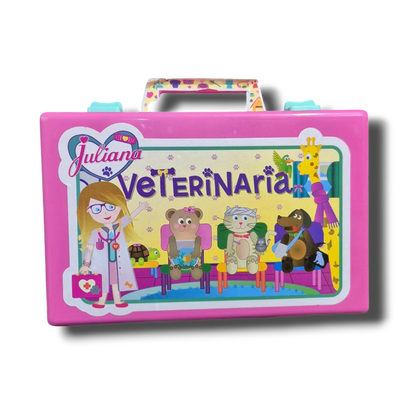 Set Juliana Veterinaria Valija Kit Juego de Rol Mascotas Didáctico Infantil