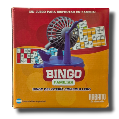 Bingo Familiar Habano Con Bolillero y Cartones Juguete de Mesa