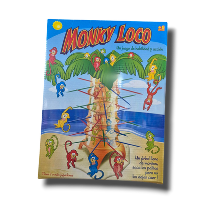 Monky Loco Juego de Habilidad y Acción Con Monitos y Palitos +6 Años