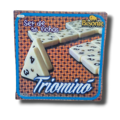 Triominó Juego de Mesa Bisonte 56 Fichas Familiar Didáctico