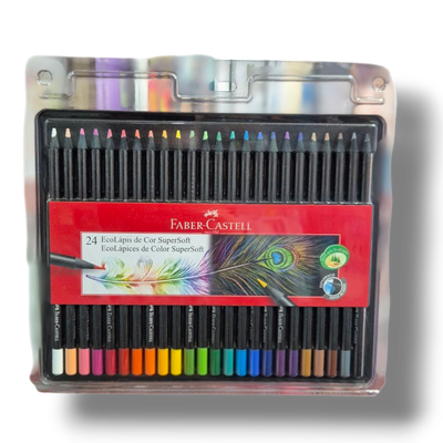 Lápices de Color Faber-Castell EcoLápices SuperSoft Caja 24 Unidades