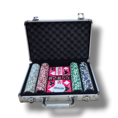 Set de Fichas de Póker Olo Player Laser con Maletín Aluminio 200 Fichas