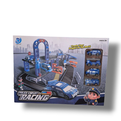 Pista de Juego Policía Police Car Lot Racing Lanfa Toys – ¡Crea tu Ciudad!