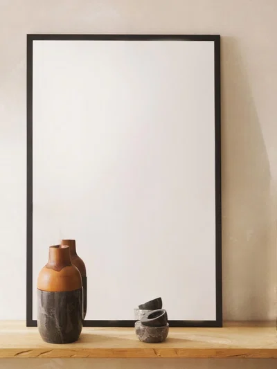Espejo Rectangular 80x60cm marco de hierro