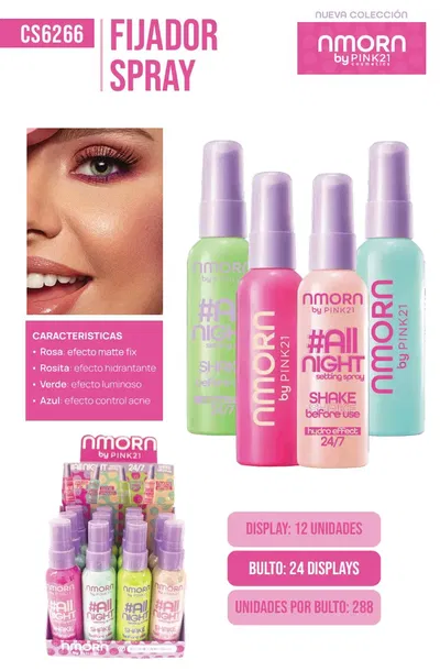 Pink 21 Fijador de maquillaje Nmorn