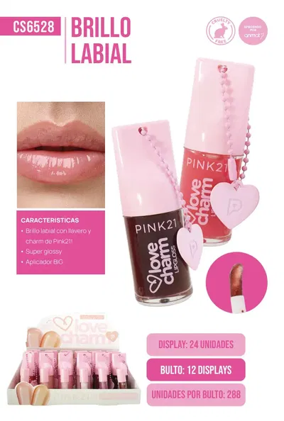 Pink 21 Lip Gloss Love Charm