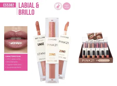 Pink 21 Lip Gloss Duo First Matte Then Diamon