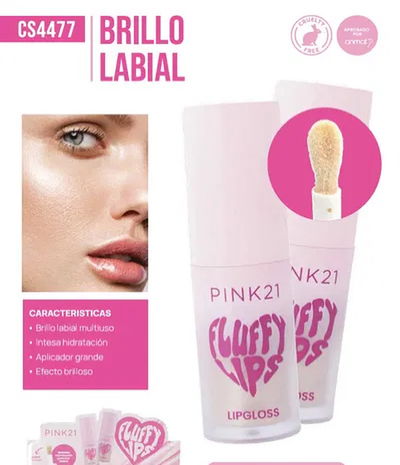 Pink 21 Lip Gloss Fluffy lip