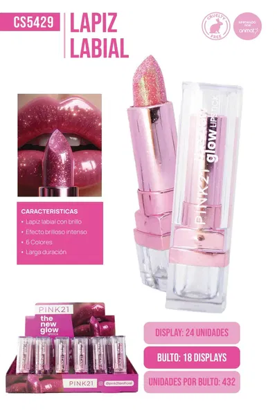 Pink 21 Labial en barra The New Glow
