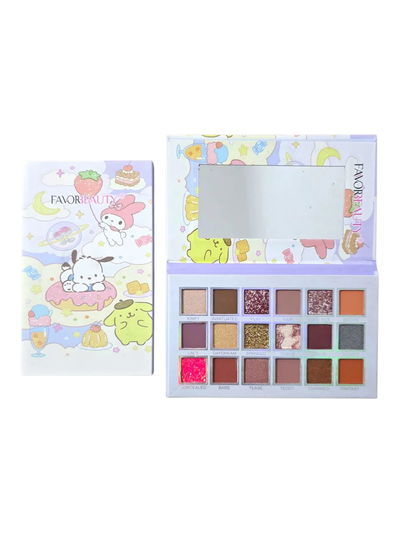 Paleta sanrio dessert favor beauty Paleta de 18 sombras mixtas Incluye espejo