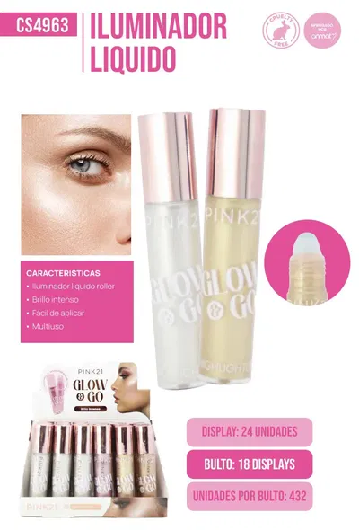 iluminador en roll Pink 21