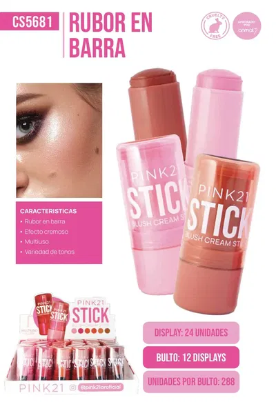 Pink 21 Cream Blush Stick