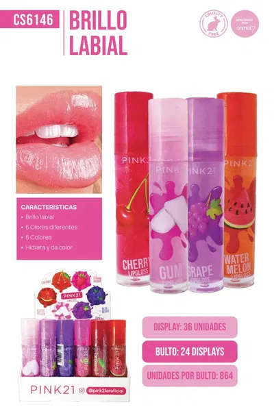 Pink 21 Lip Gloss Roll on