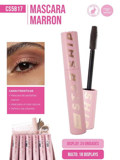 Pink 21 Star Ship Mascara Marron