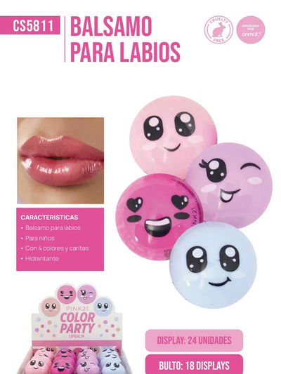 Pink 21 Lip Balm Color Party