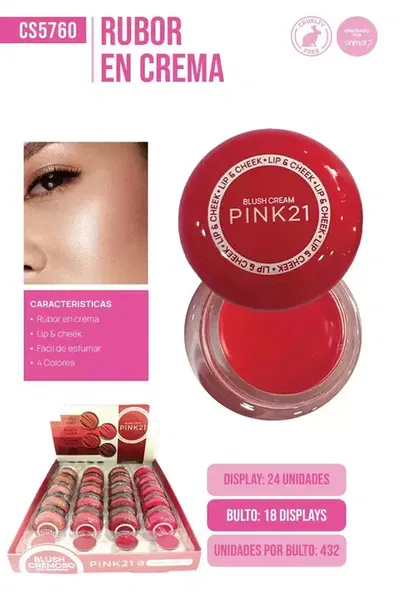 rubor en crema Pink 21