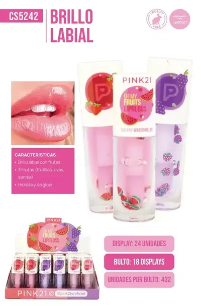 GLOSS OH MY FRUITS PINK 21
