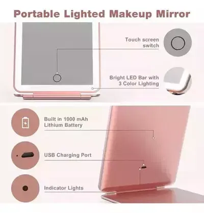 espejo LED makeup rectangular