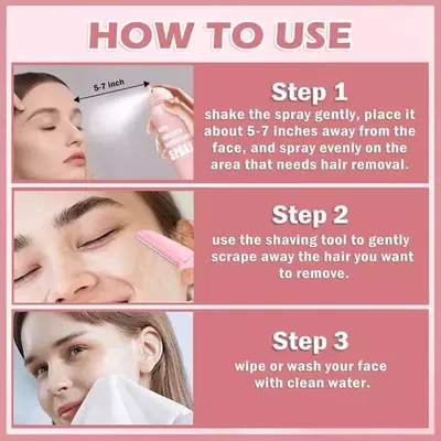 Spray Identificador Para Dermaplaning + 4 Rasuradores