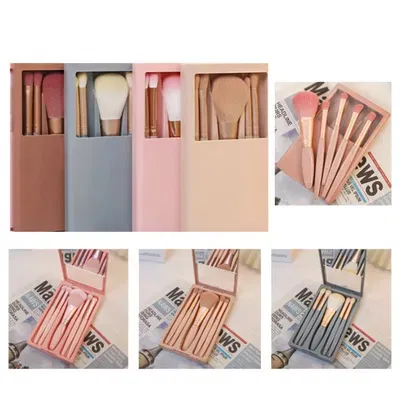 estuche de 5 brochas con espejo