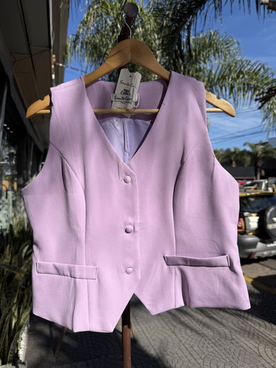 Chaleco sastrero violeta 