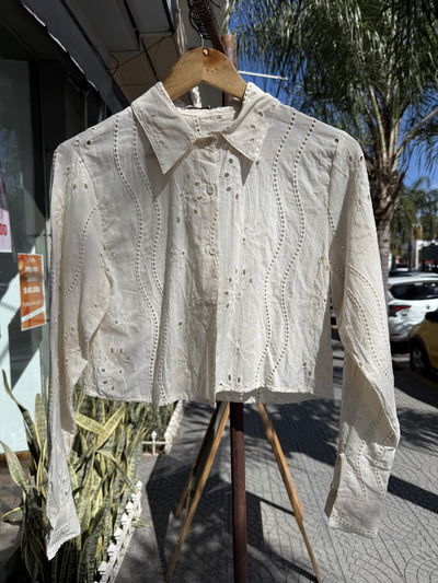 Camisa broderie crudo 