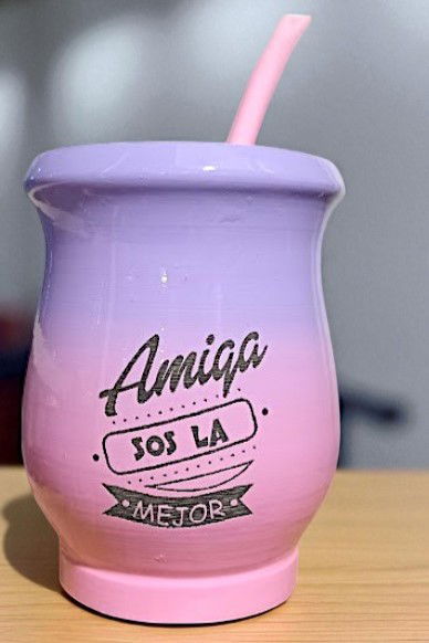 MateArte AMISTAD 9 - Lila con rosa