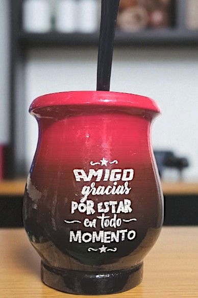 MateArte AMISTAD 7 - Rojo con  negro