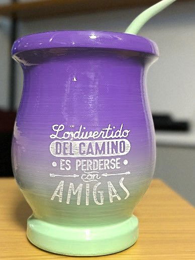 MateArte AMISTAD 14 - violeta con verde claro