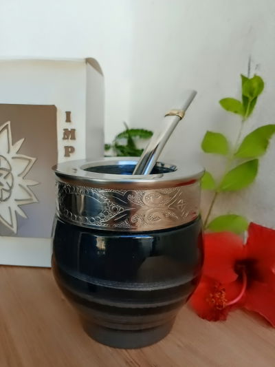 Mate Imperial vitrificado - negro con peltre