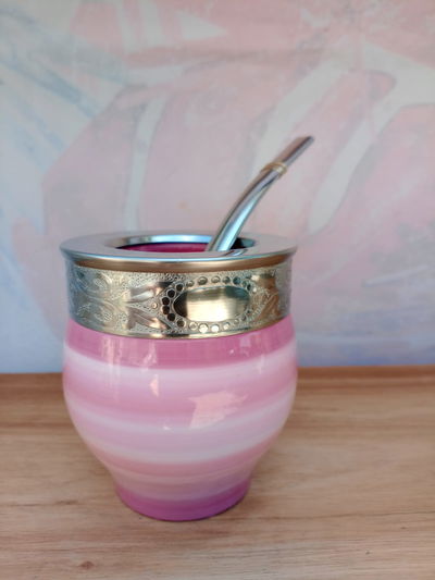 Mate Matearte IMPERIAL vitrificado - rosa rayado