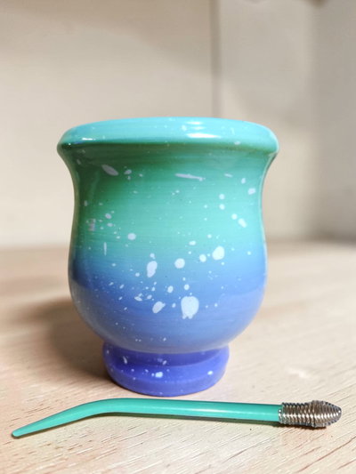 Mate mateArte vitrificado - degrade salpicado