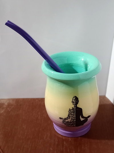 Mate mateArte vitrificado - grabado laser