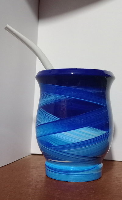 Mate mateArte vitrificado - Clasico Azul