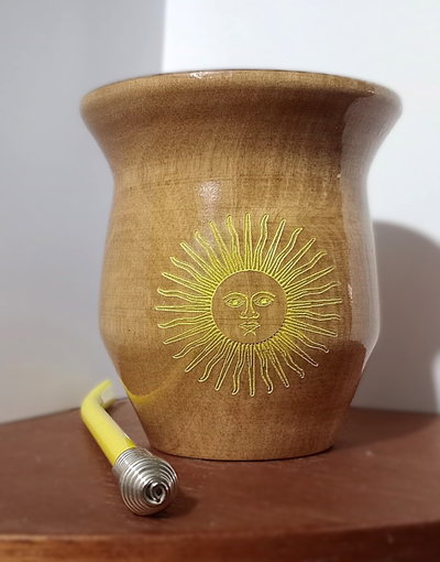 Mate mateArte vitrificado - Sol de Mayo natural
