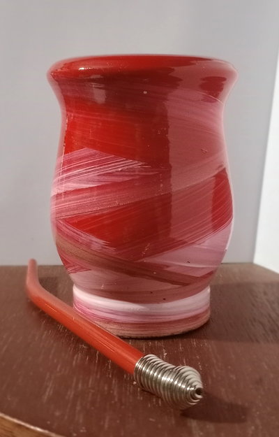 Mate mateArte vitrificado - clasico rojo cruzado