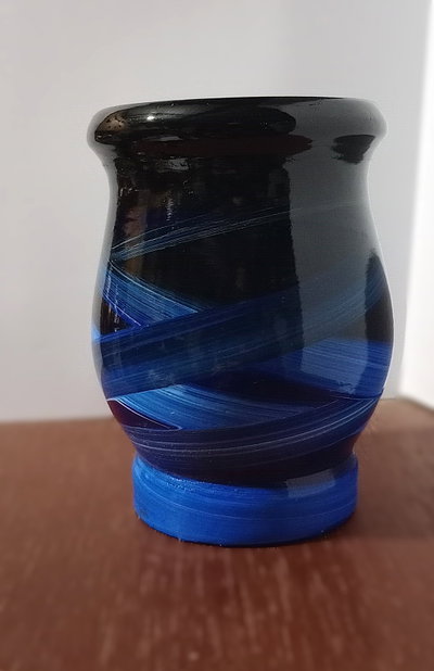 Mate mateArte vitrificado - clasico Azul-Negro
