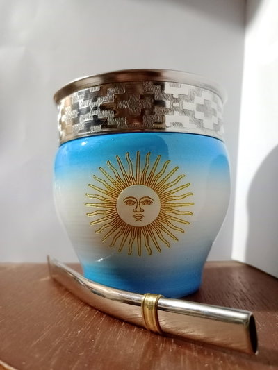 Mate ARTE IMPERIAL vitrificado - Sol Argentina